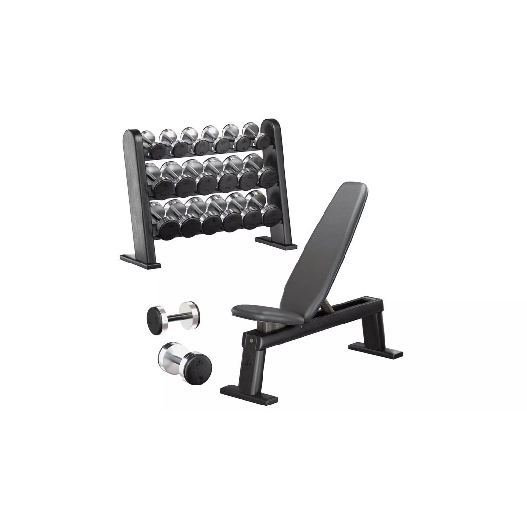 NOHrD Black Dumbbells 3D Model – High Poly Fitness Equipment, FBX, OBJ - View 2