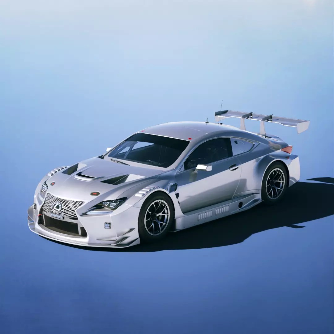 Lexus RC F GT3 2016 3D Model – Low Poly Racing Car, FBX & OBJ - View 2