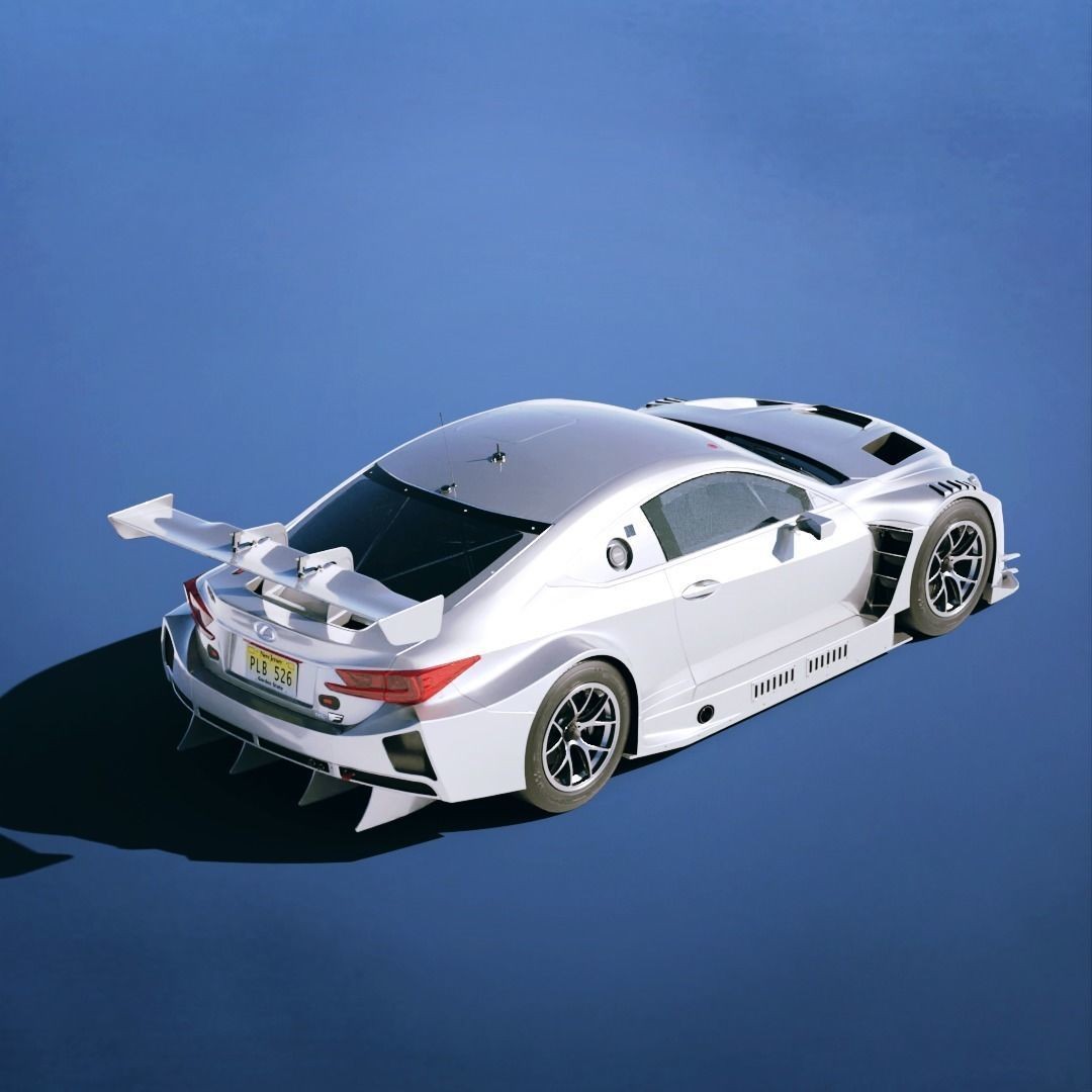 Lexus RC F GT3 2016 3D Model – Low Poly Racing Car, FBX & OBJ - View 4