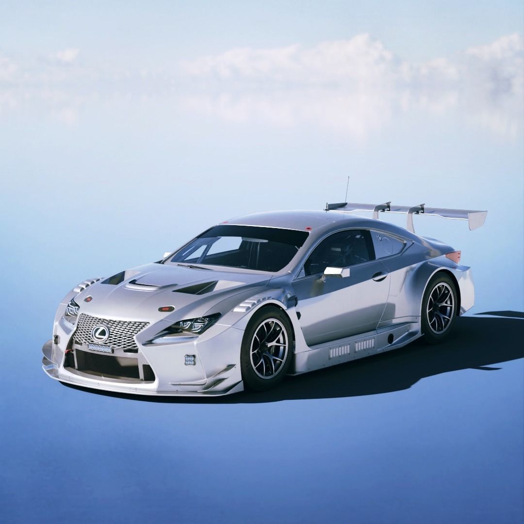 Lexus RC F GT3 2016 3D Model – Low Poly Racing Car, FBX & OBJ - View 5