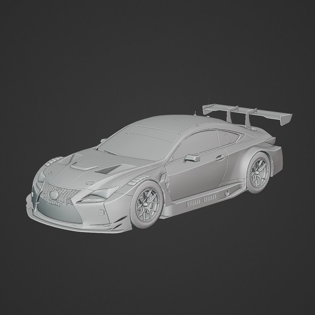Lexus RC F GT3 2016 3D Model – Low Poly Racing Car, FBX & OBJ - View 7