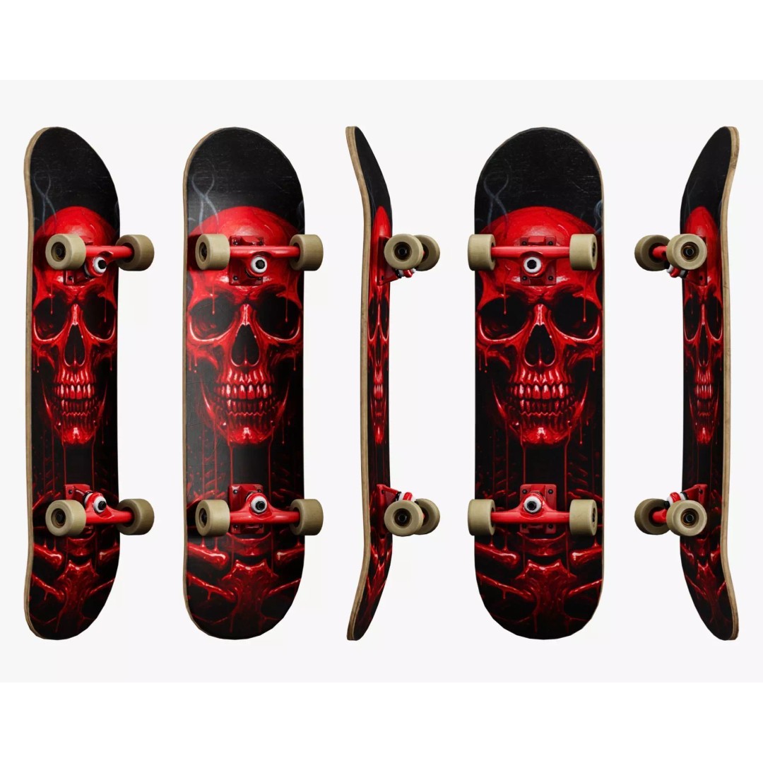 Y2K Skateboard 3D Model – Low Poly PBR Game Asset, FBX, OBJ - View 15