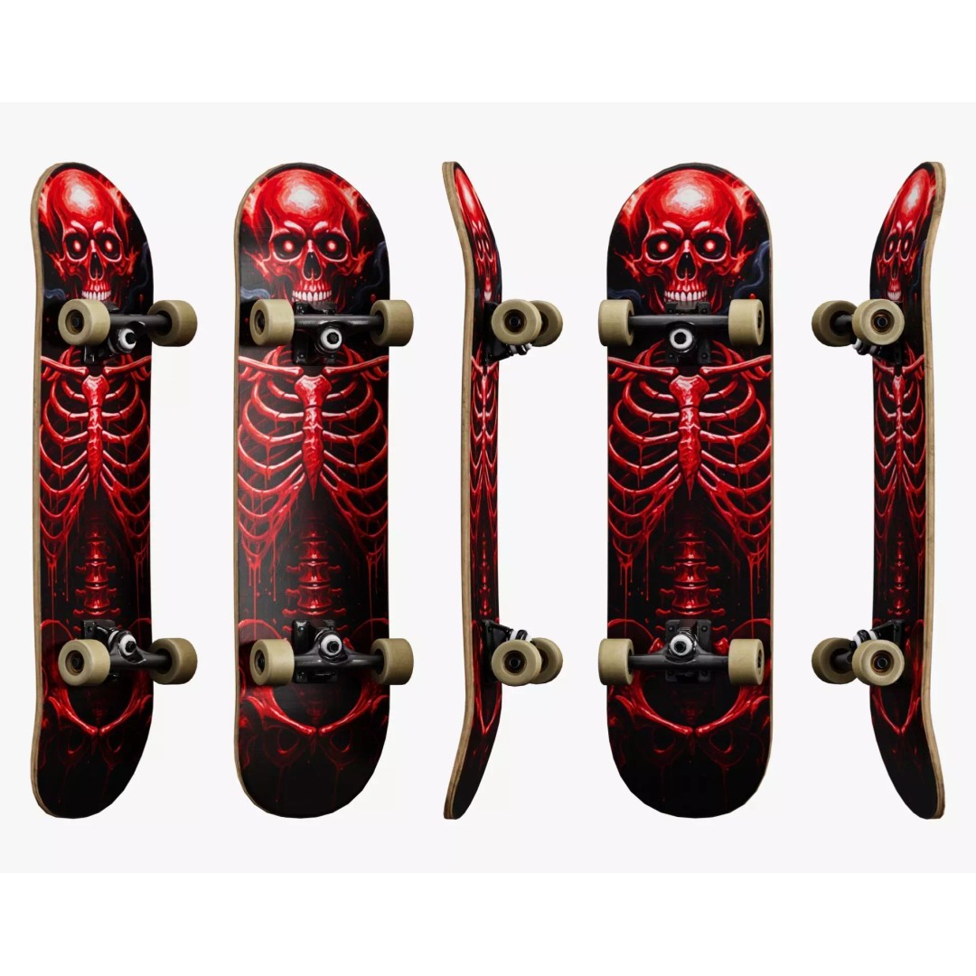 Y2K Skateboard 3D Model – Low Poly PBR Game Asset, FBX, OBJ - View 16