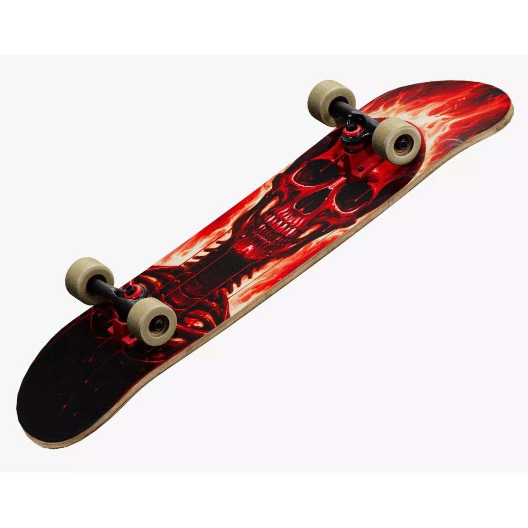 Y2K Skateboard 3D Model – Low Poly PBR Game Asset, FBX, OBJ - View 21