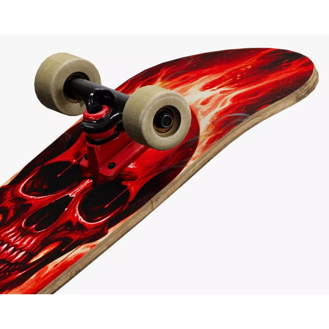 Y2K Skateboard 3D Model – Low Poly PBR Game Asset, FBX, OBJ - View 22
