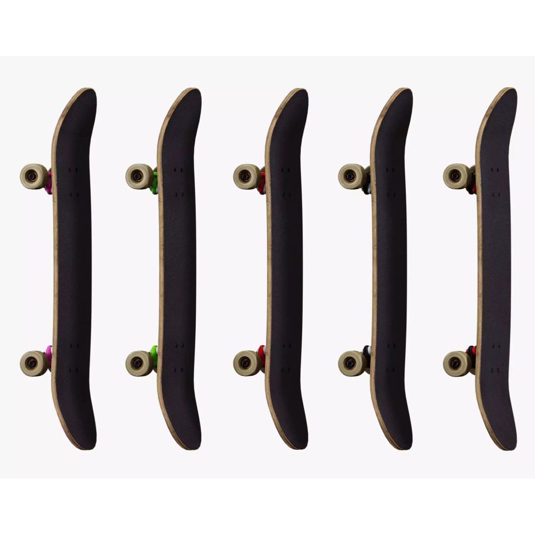 Y2K Skateboard 3D Model – Low Poly PBR Game Asset, FBX, OBJ - View 9