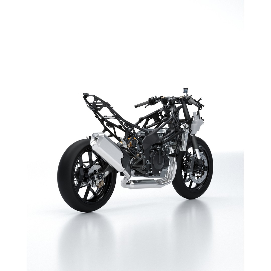 Kawasaki Ninja ZX 25 400 RR 3D Model – High Poly Motorcycle Asset, FBX - View 10