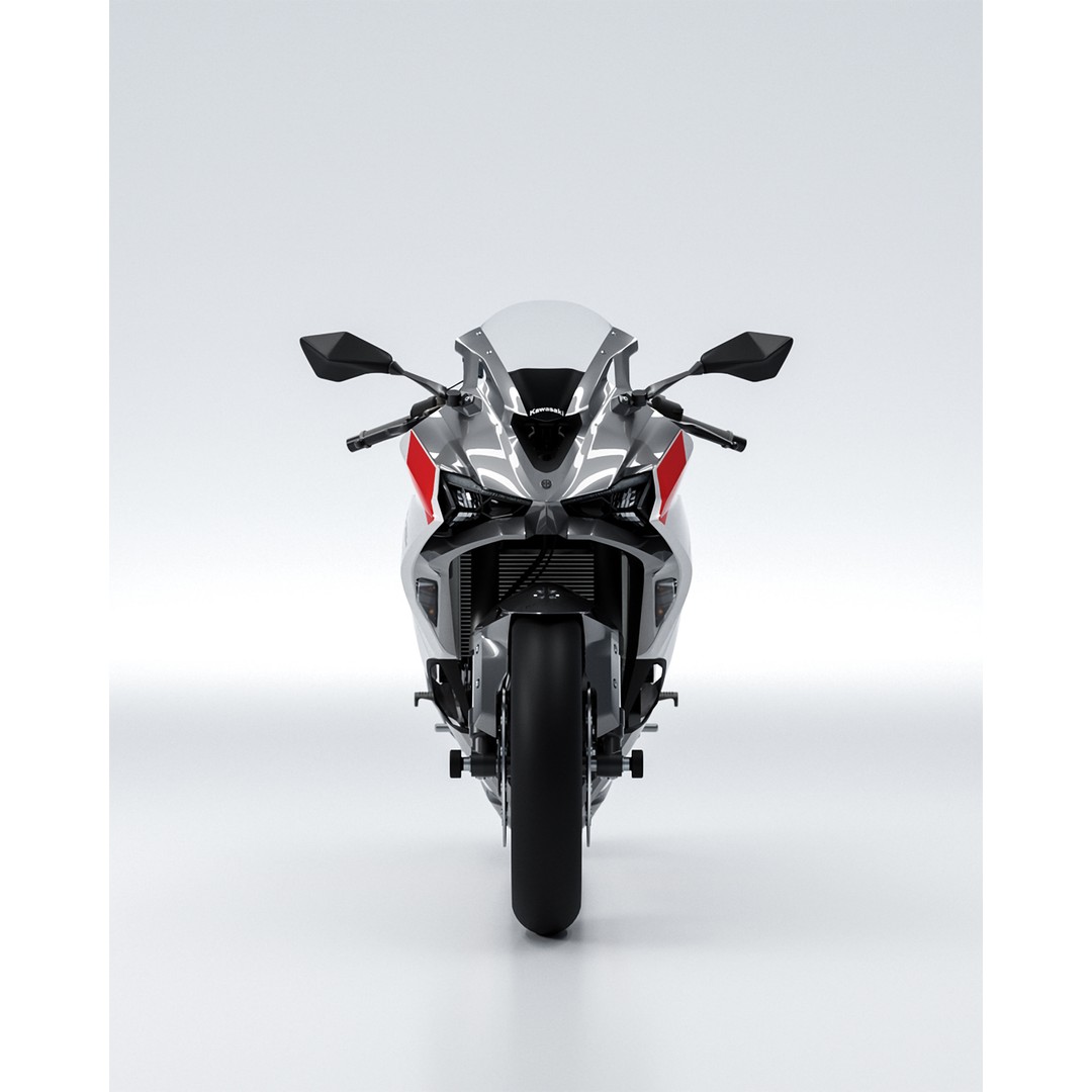 Kawasaki Ninja ZX 25 400 RR 3D Model – High Poly Motorcycle Asset, FBX - View 15