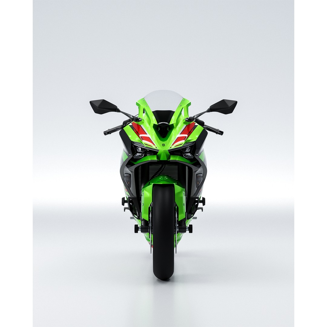 Kawasaki Ninja ZX 25 400 RR 3D Model – High Poly Motorcycle Asset, FBX - View 17