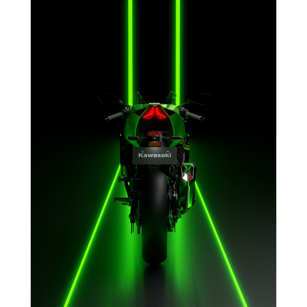 Kawasaki Ninja ZX 25 400 RR 3D Model – High Poly Motorcycle Asset, FBX - View 25