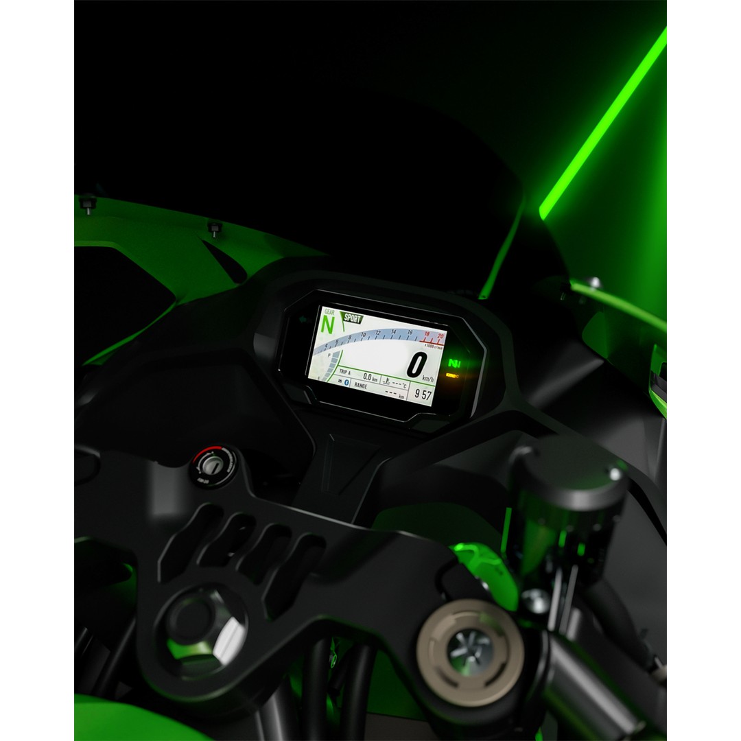 Kawasaki Ninja ZX 25 400 RR 3D Model – High Poly Motorcycle Asset, FBX - View 4
