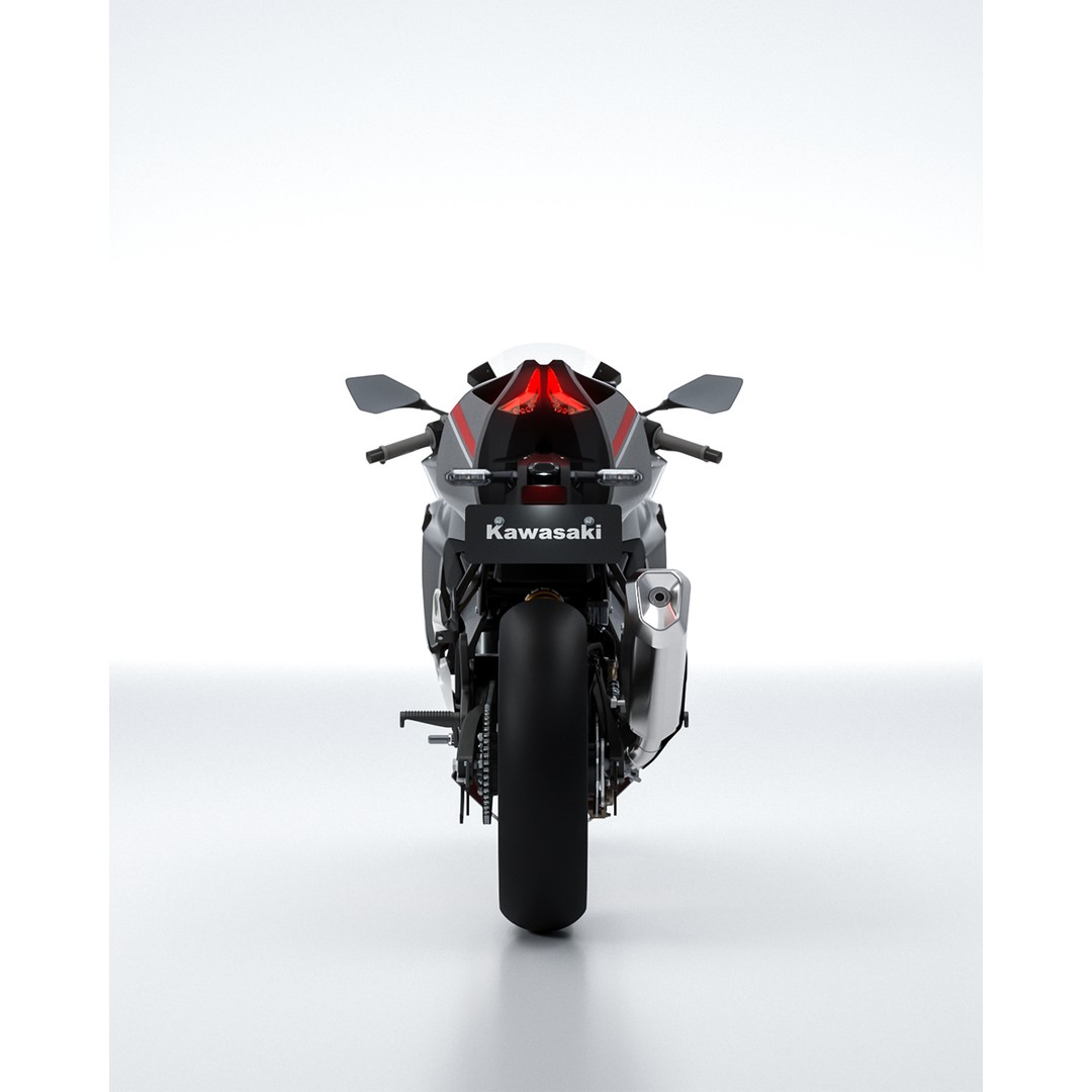 Kawasaki Ninja ZX 25 400 RR 3D Model – High Poly Motorcycle Asset, FBX - View 5