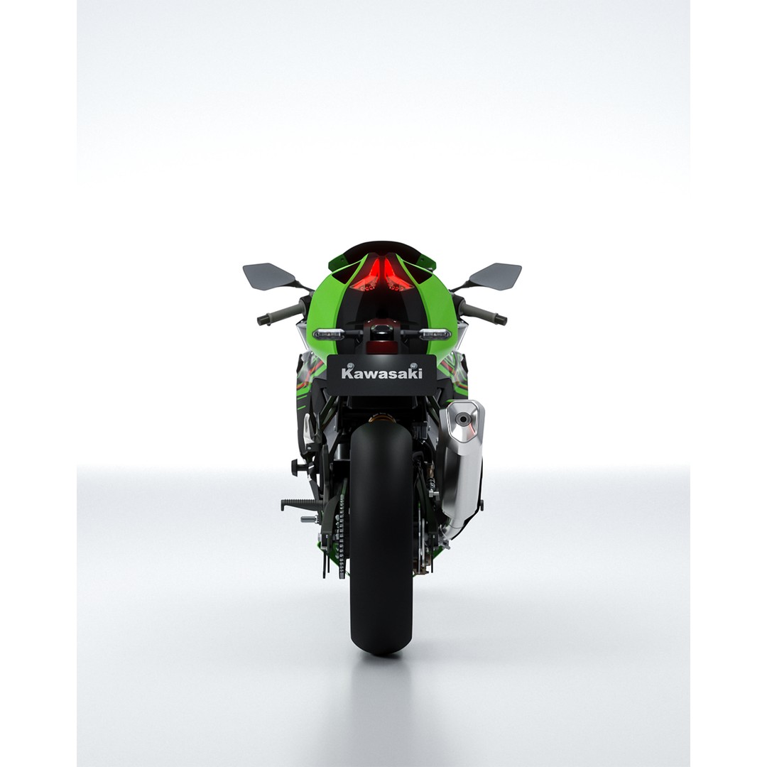 Kawasaki Ninja ZX 25 400 RR 3D Model – High Poly Motorcycle Asset, FBX - View 7