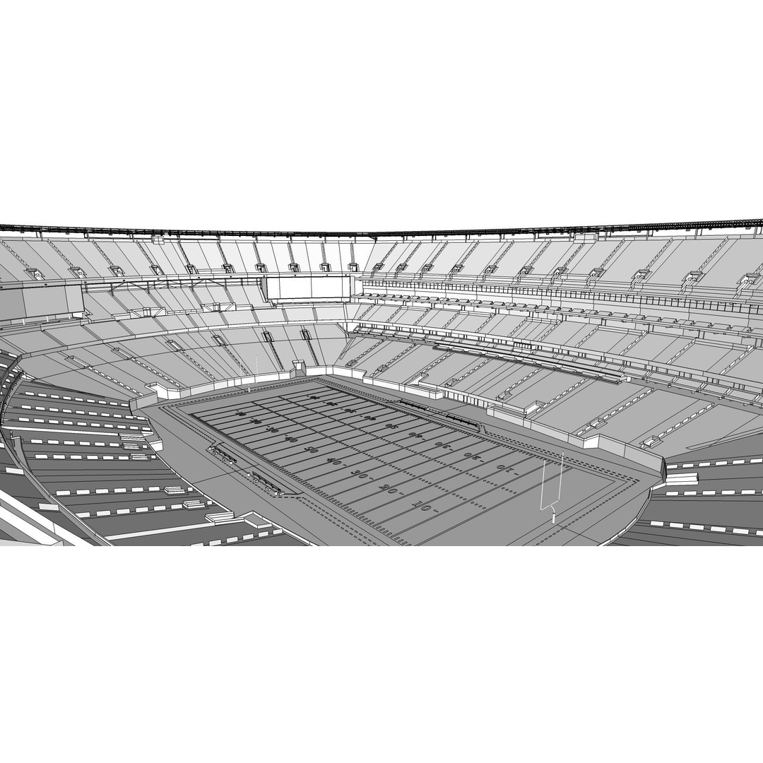 MetLife Stadium 3D Model – High Poly Sports Arena, FBX, OBJ, PBR