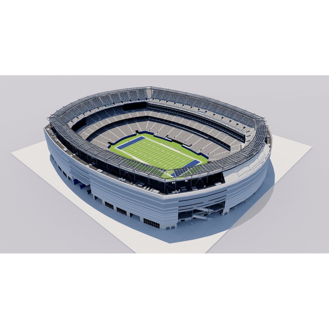 MetLife Stadium 3D Model – High Poly Sports Arena, FBX, OBJ, PBR - View 3