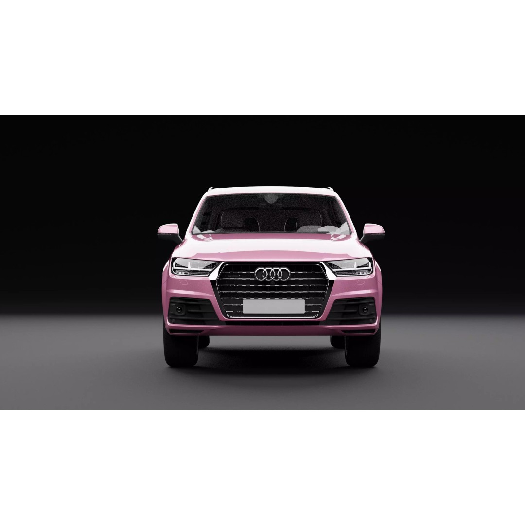 Audi Q7 TFSI e Pink 3D Model – Rigged Game-Ready Asset, FBX, OBJ - View 3
