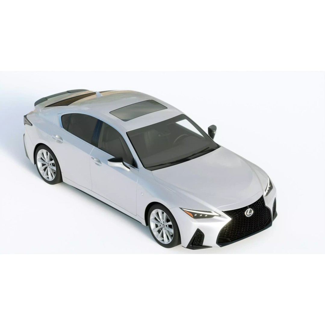 Lexus IS F Sport 2021 3D Model – High Poly Vehicle with Textures, FBX