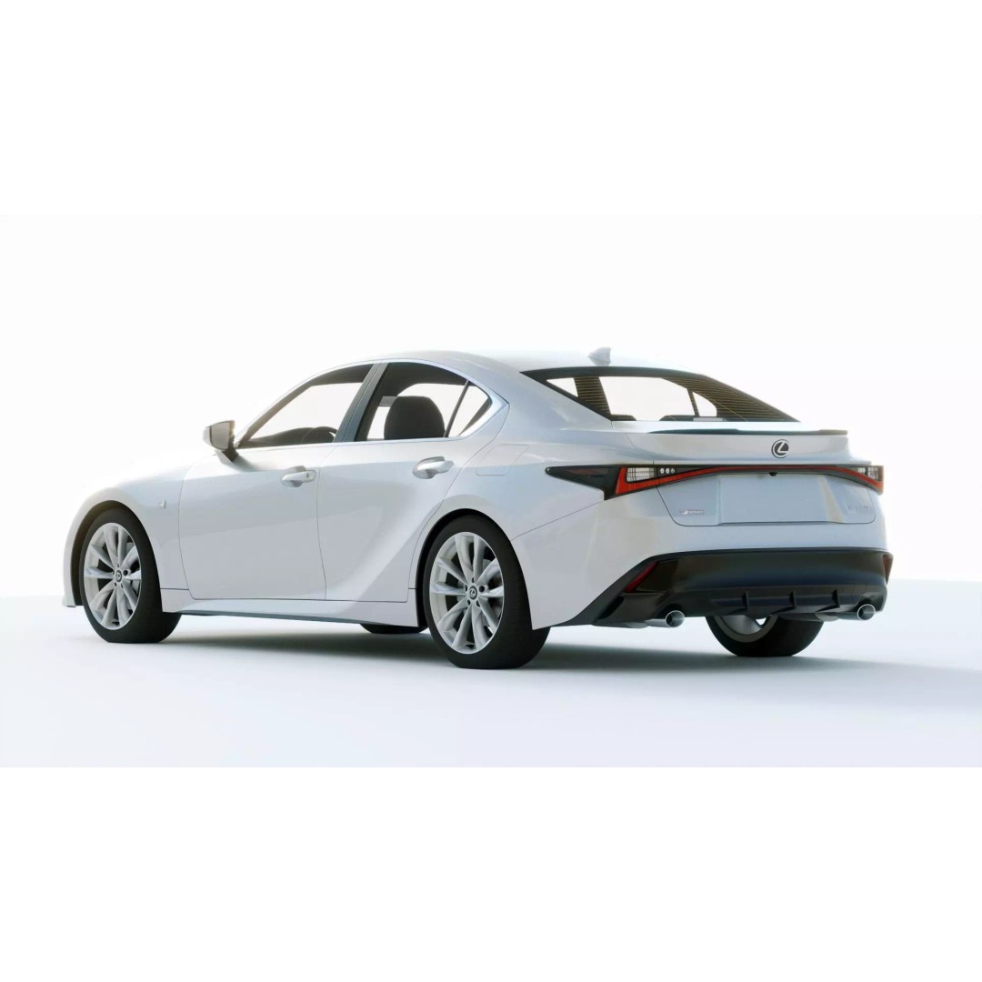 Lexus IS F Sport 2021 3D Model – High Poly Vehicle with Textures, FBX - View 14