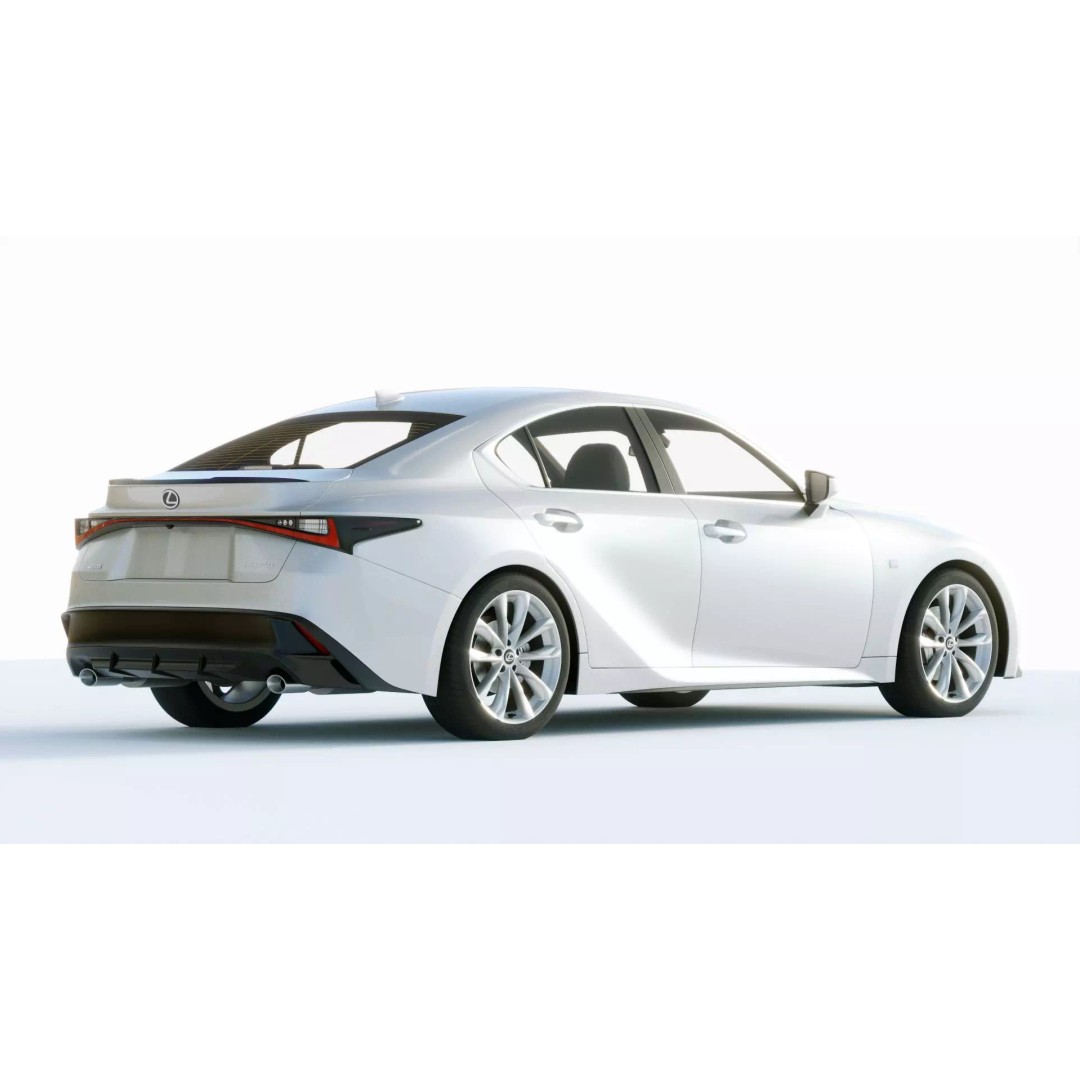 Lexus IS F Sport 2021 3D Model – High Poly Vehicle with Textures, FBX - View 15