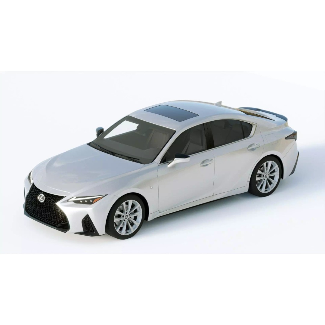 Lexus IS F Sport 2021 3D Model – High Poly Vehicle with Textures, FBX - View 17