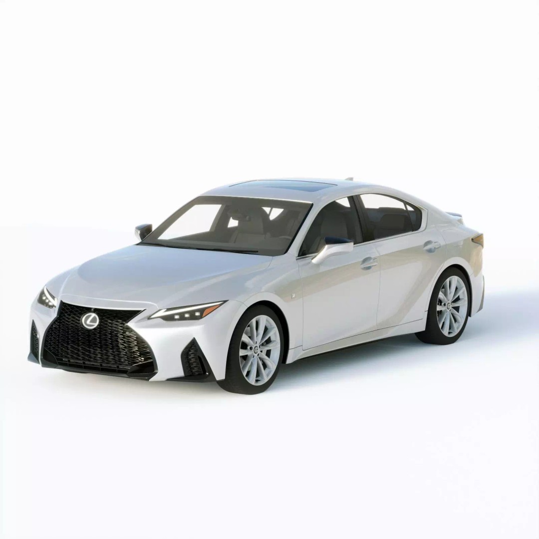 Lexus IS F Sport 2021 3D Model – High Poly Vehicle with Textures, FBX - View 2
