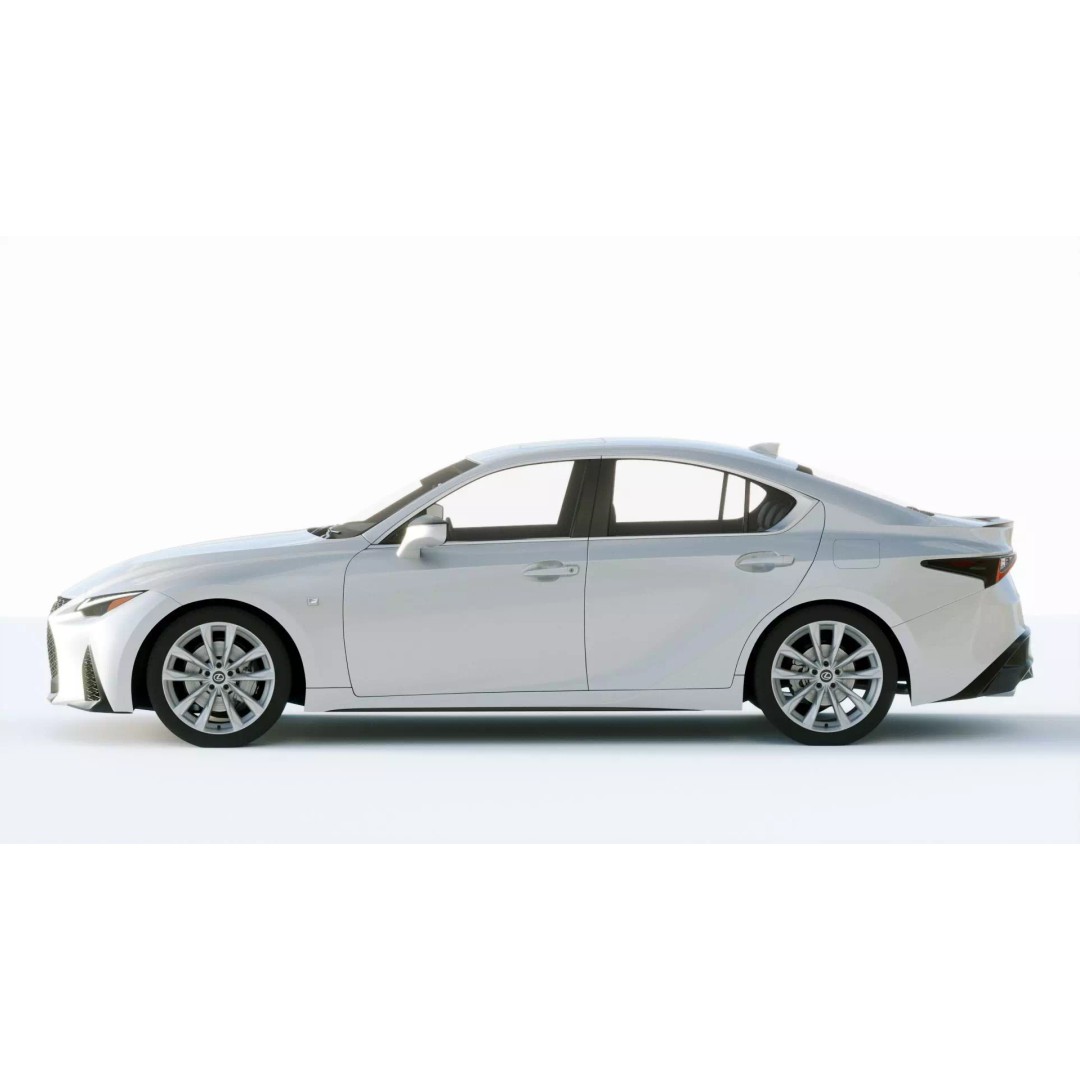 Lexus IS F Sport 2021 3D Model – High Poly Vehicle with Textures, FBX - View 4