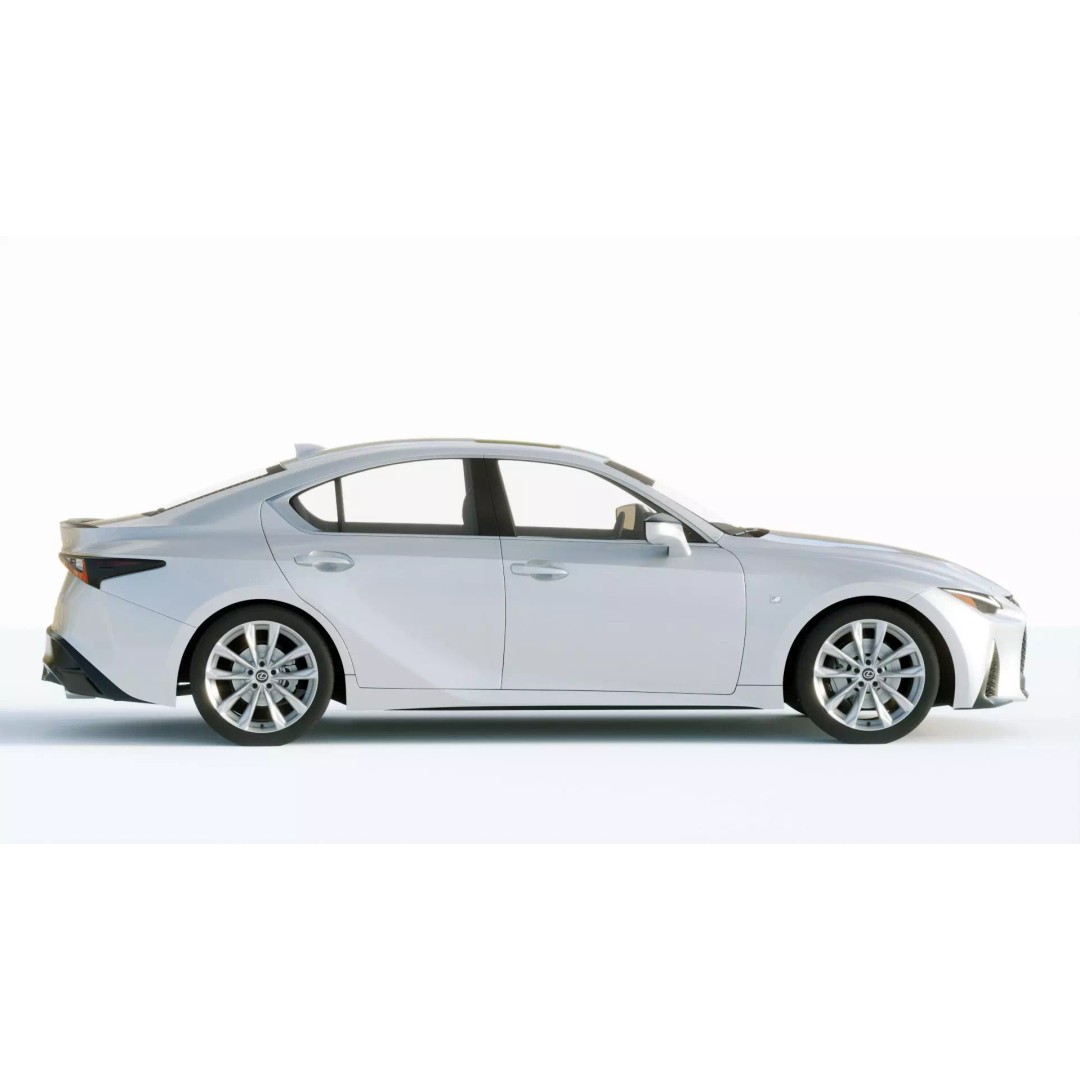 Lexus IS F Sport 2021 3D Model – High Poly Vehicle with Textures, FBX - View 6
