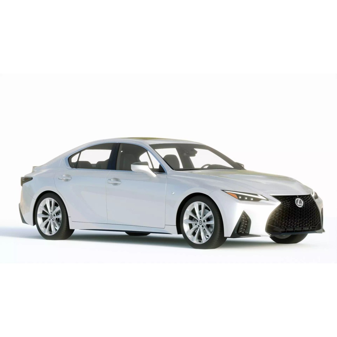 Lexus IS F Sport 2021 3D Model – High Poly Vehicle with Textures, FBX - View 8