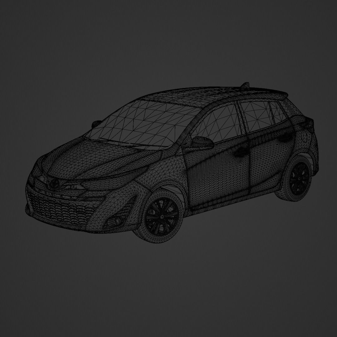 Toyota Yaris Hatch SE Plus 2018 3D Model – Low Poly Game Asset, FBX