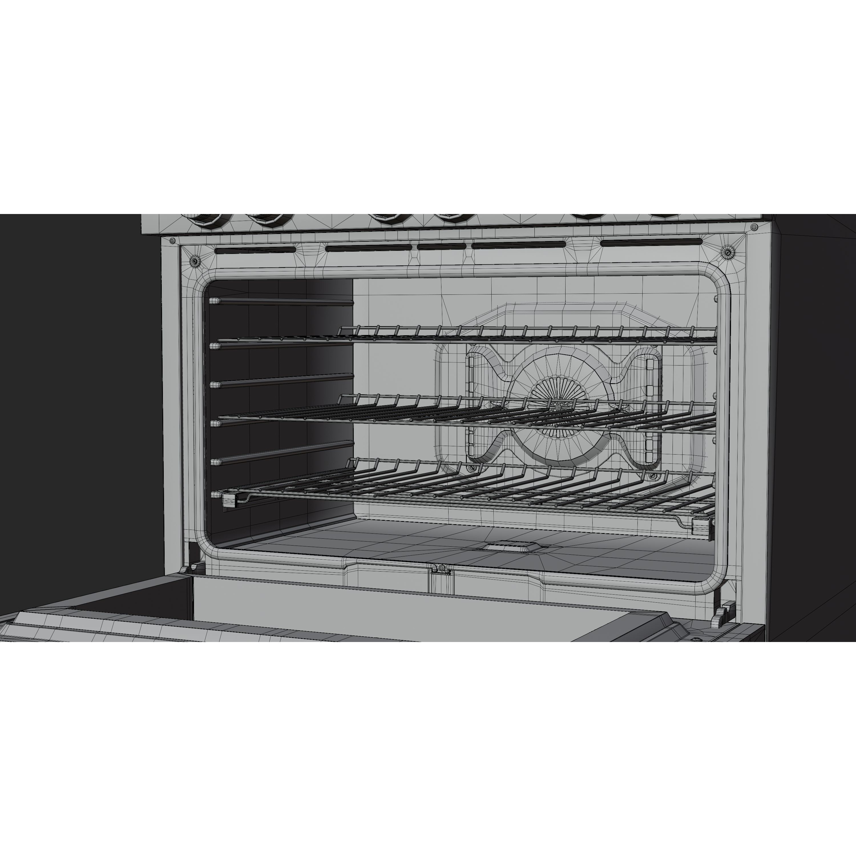 Gas Range 01 - Game-Ready 3D Model - View 12