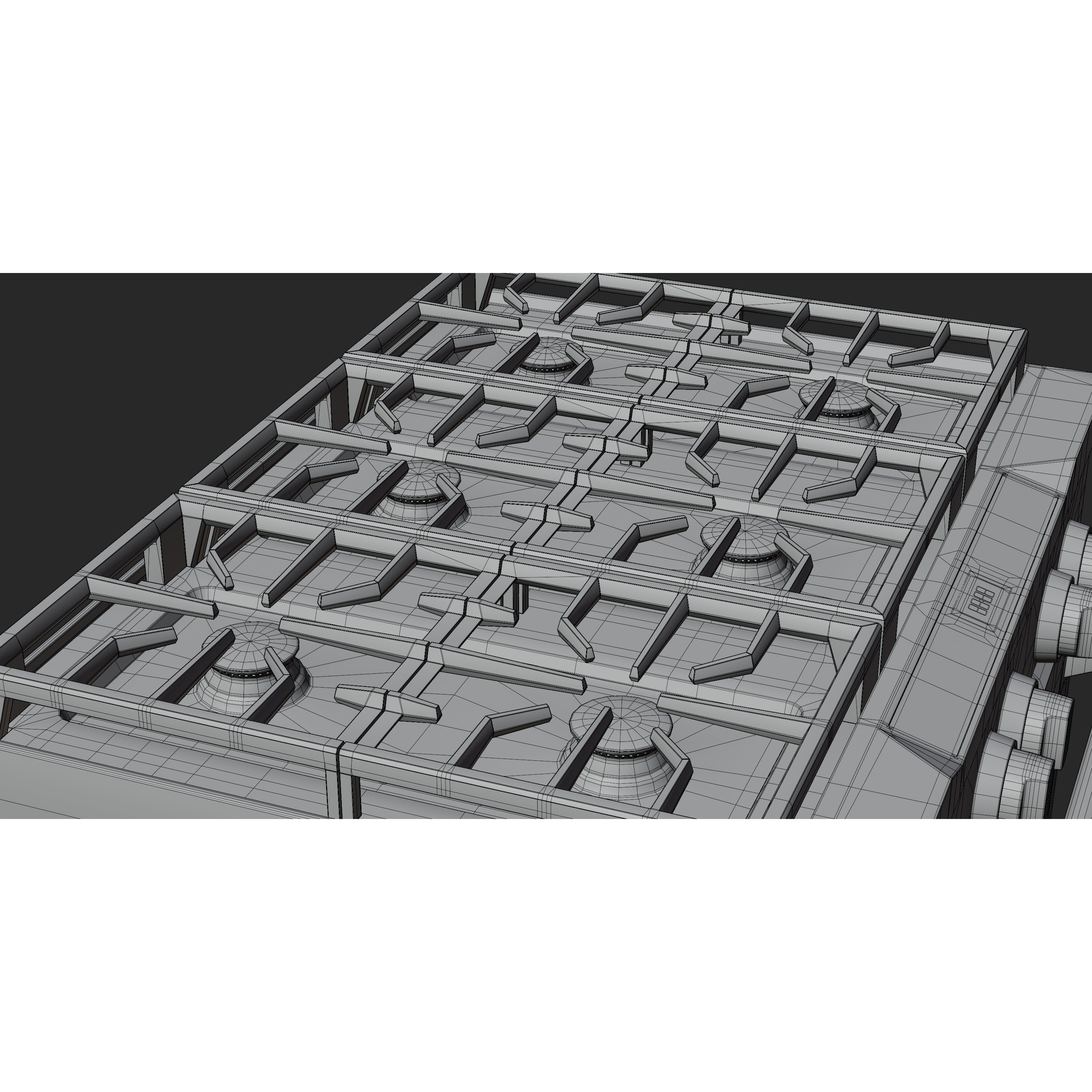 Gas Range 01 - Game-Ready 3D Model - View 16