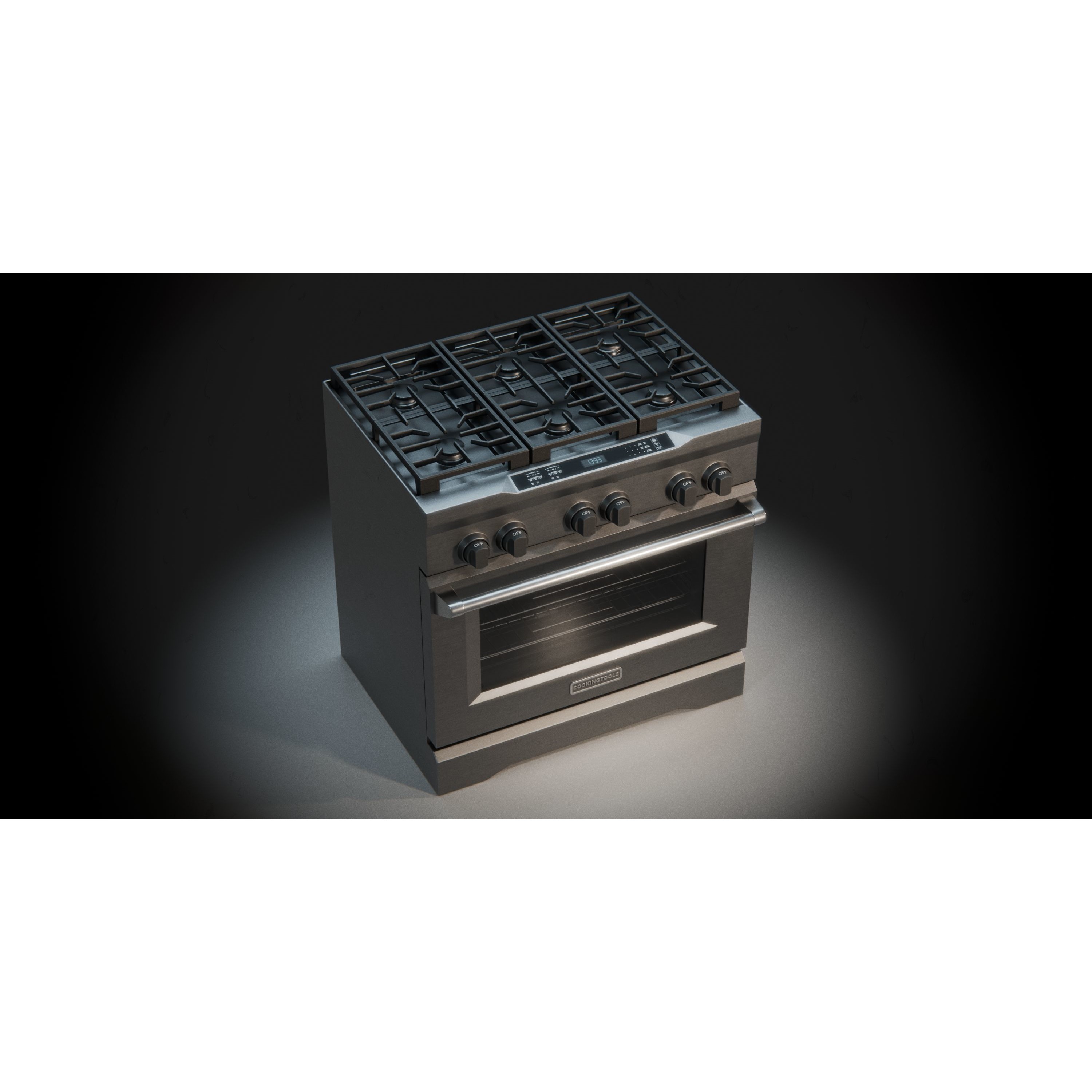 Gas Range 01 - Game-Ready 3D Model - View 3