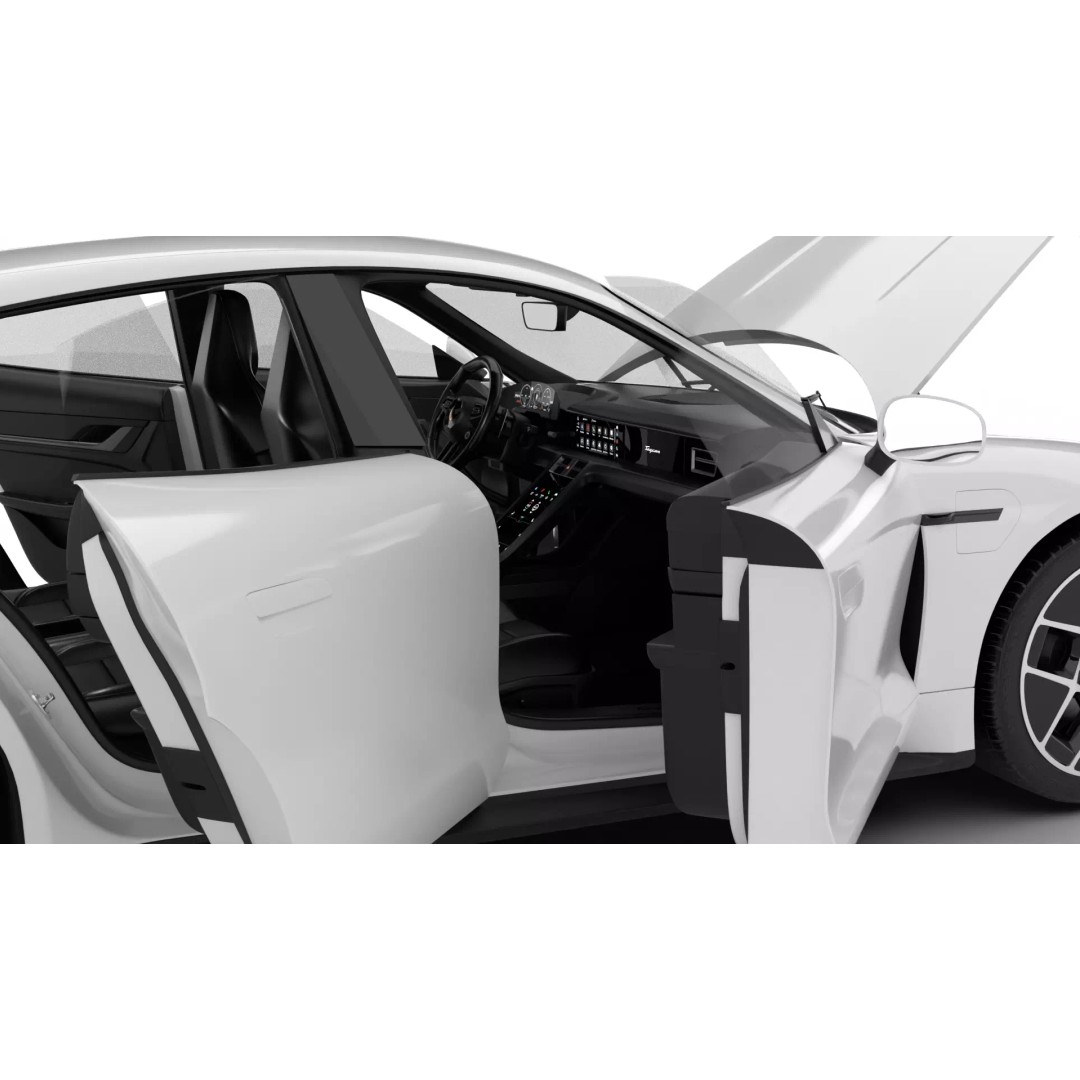 Porsche Taycan 2025 3D Model – High Poly Rigged Car Asset, FBX, OBJ - View 24