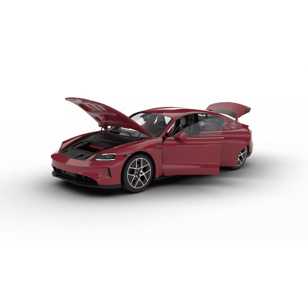 Porsche Taycan 2025 3D Model – High Poly Rigged Car Asset, FBX, OBJ - View 3