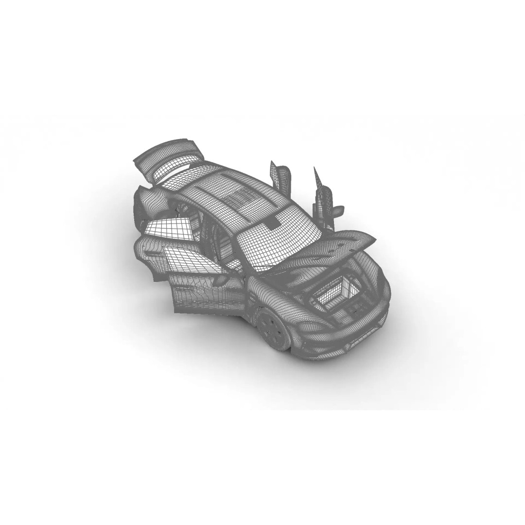 Porsche Taycan 2025 3D Model – High Poly Rigged Car Asset, FBX, OBJ - View 31