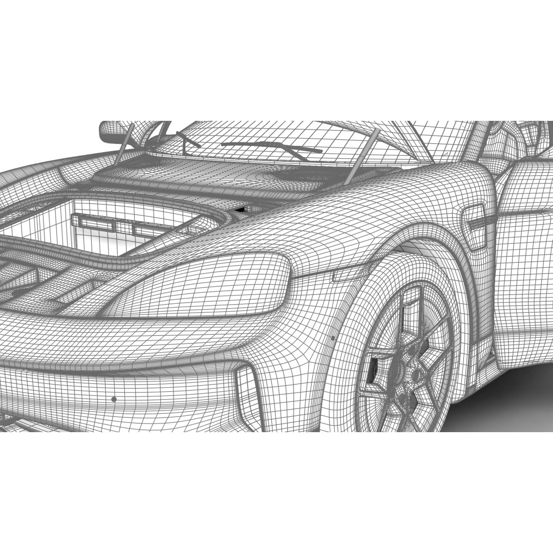 Porsche Taycan 2025 3D Model – High Poly Rigged Car Asset, FBX, OBJ - View 37