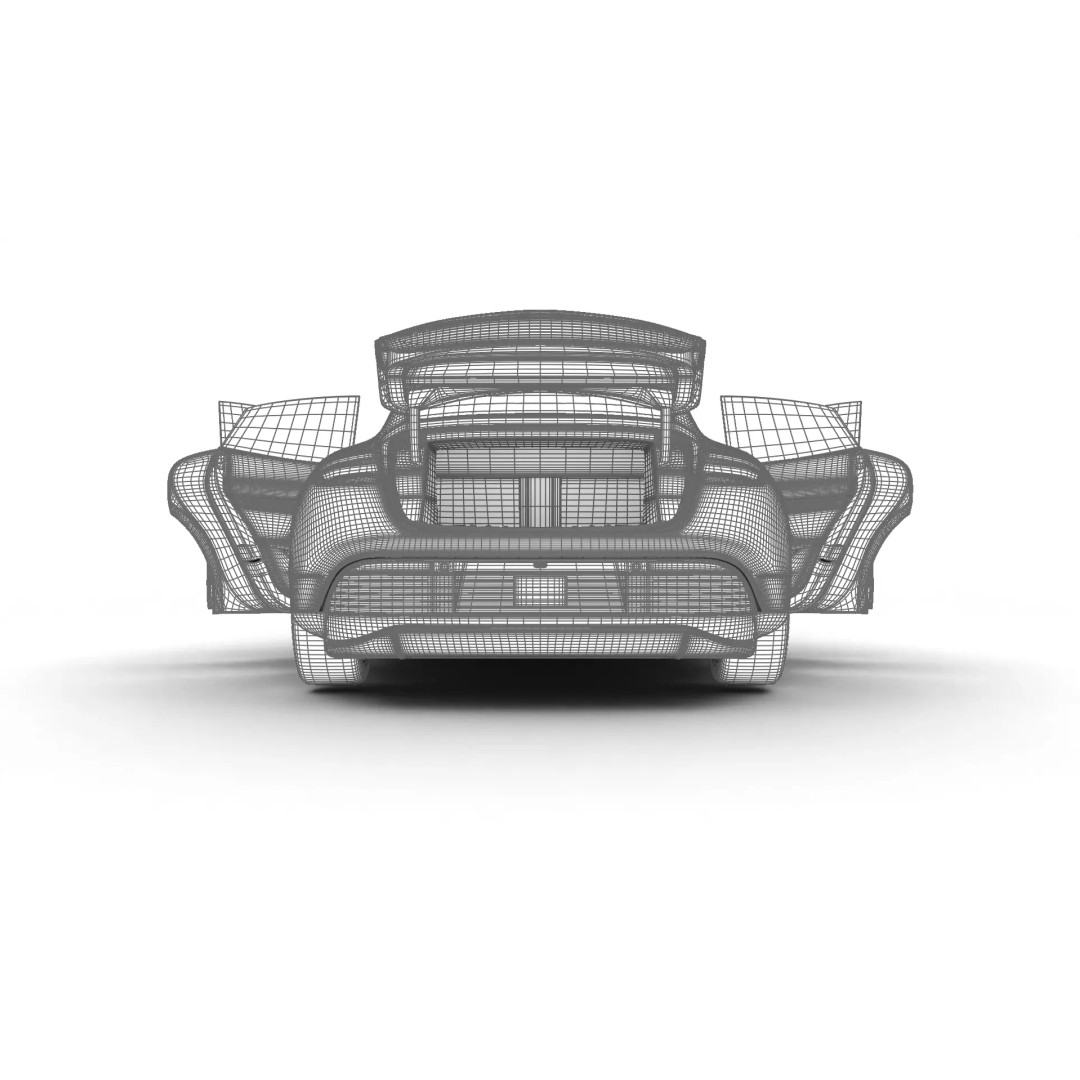 Porsche Taycan 2025 3D Model – High Poly Rigged Car Asset, FBX, OBJ - View 38