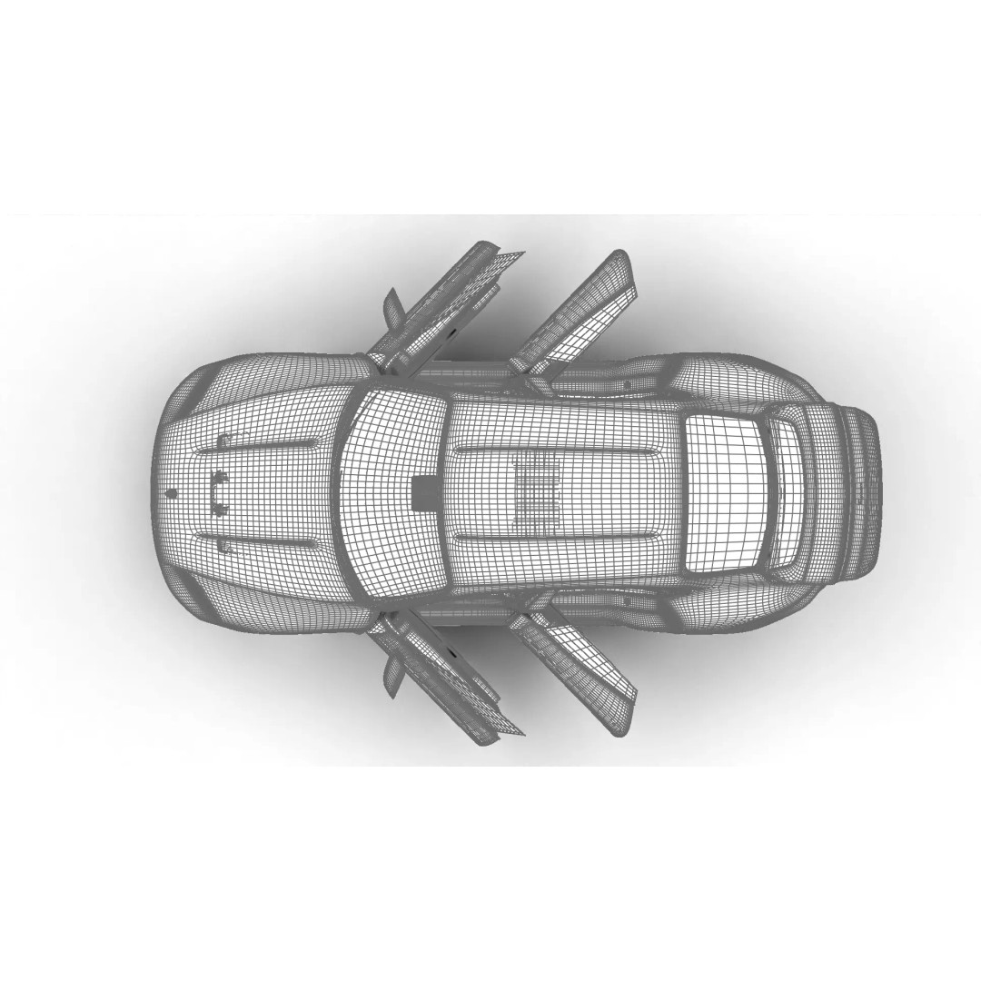 Porsche Taycan 2025 3D Model – High Poly Rigged Car Asset, FBX, OBJ - View 41