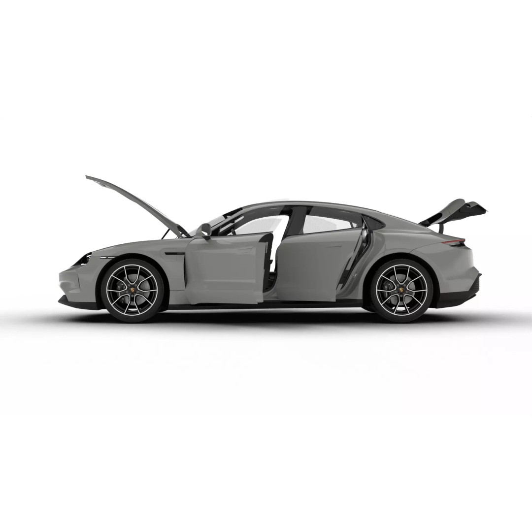 Porsche Taycan 4 2025 3D Model – High Poly Rigged Asset, FBX, Blender - View 12