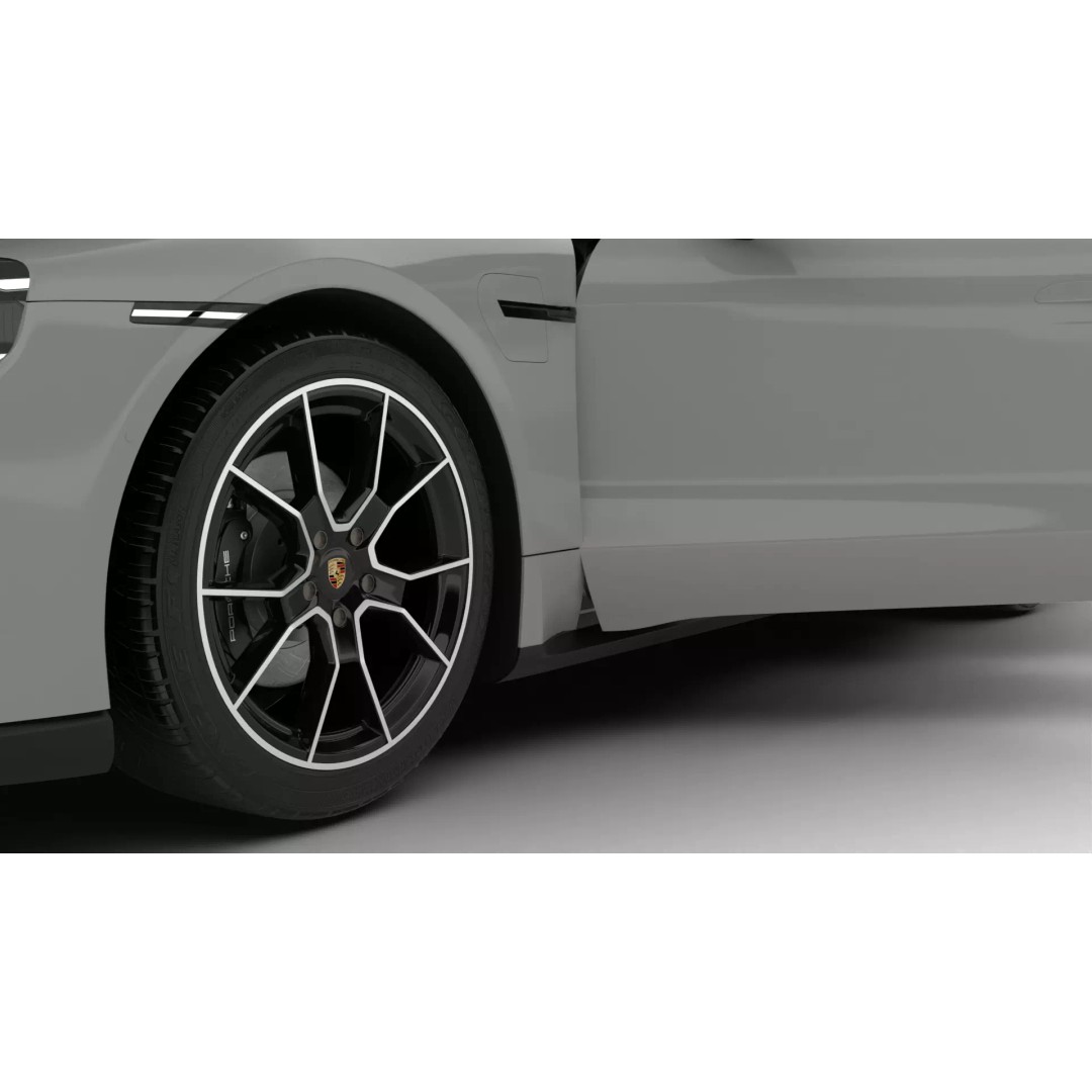Porsche Taycan 4 2025 3D Model – High Poly Rigged Asset, FBX, Blender - View 17
