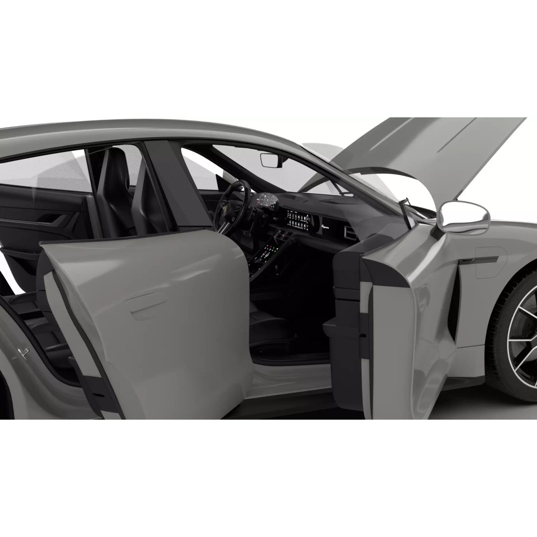 Porsche Taycan 4 2025 3D Model – High Poly Rigged Asset, FBX, Blender - View 19