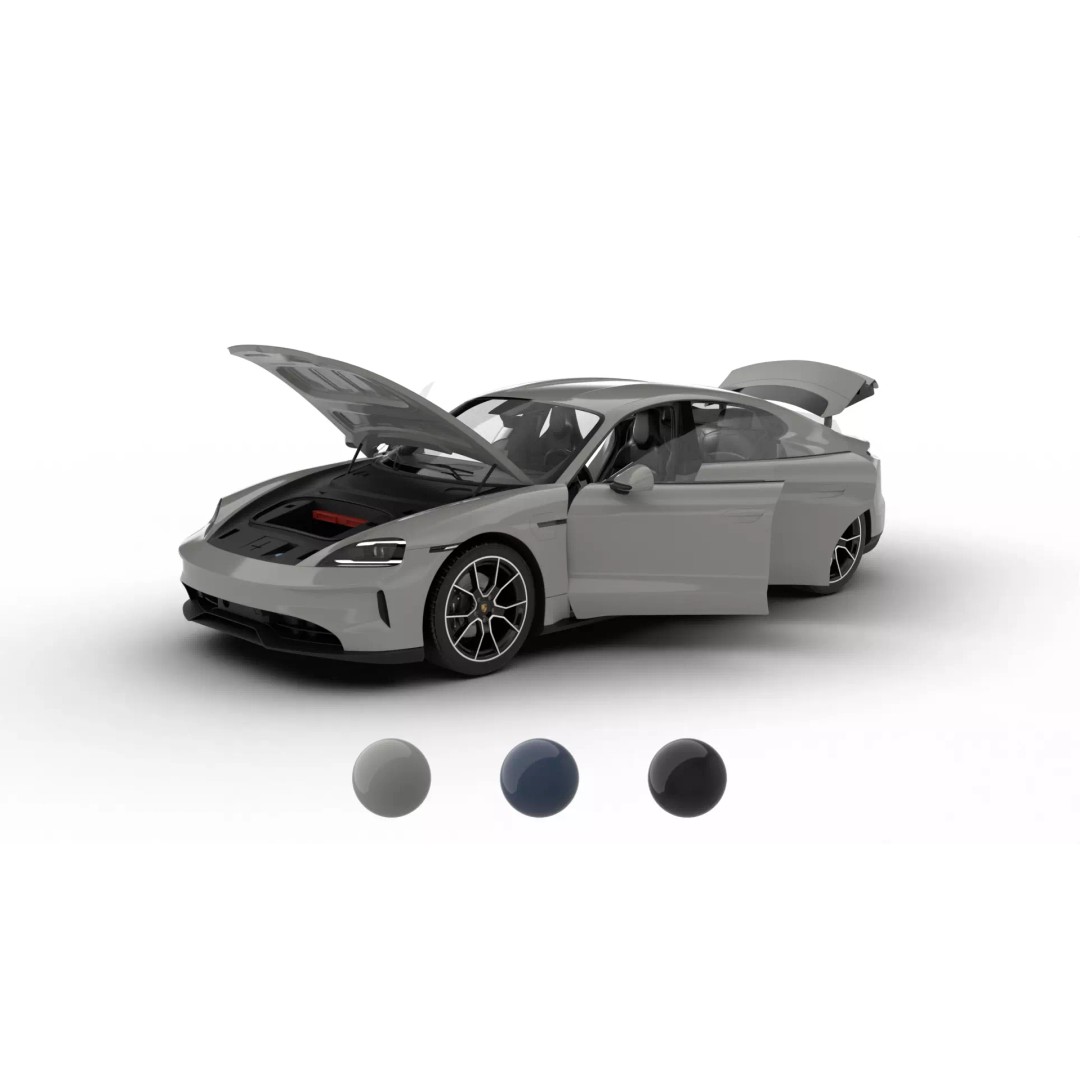 Porsche Taycan 4 2025 3D Model – High Poly Rigged Asset, FBX, Blender - View 2