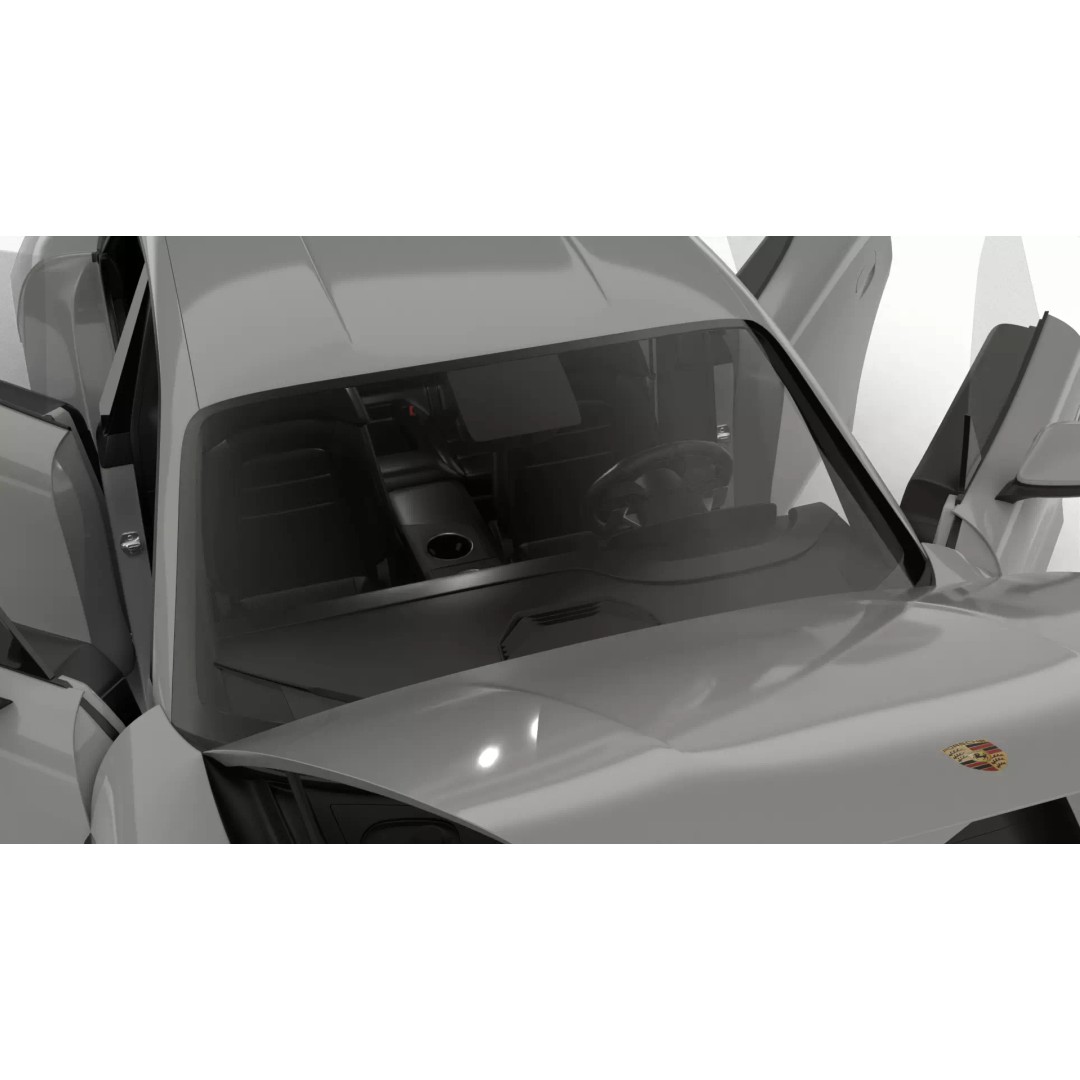 Porsche Taycan 4 2025 3D Model – High Poly Rigged Asset, FBX, Blender - View 21