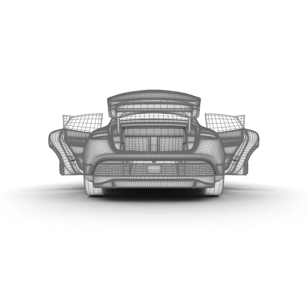 Porsche Taycan 4 2025 3D Model – High Poly Rigged Asset, FBX, Blender - View 33