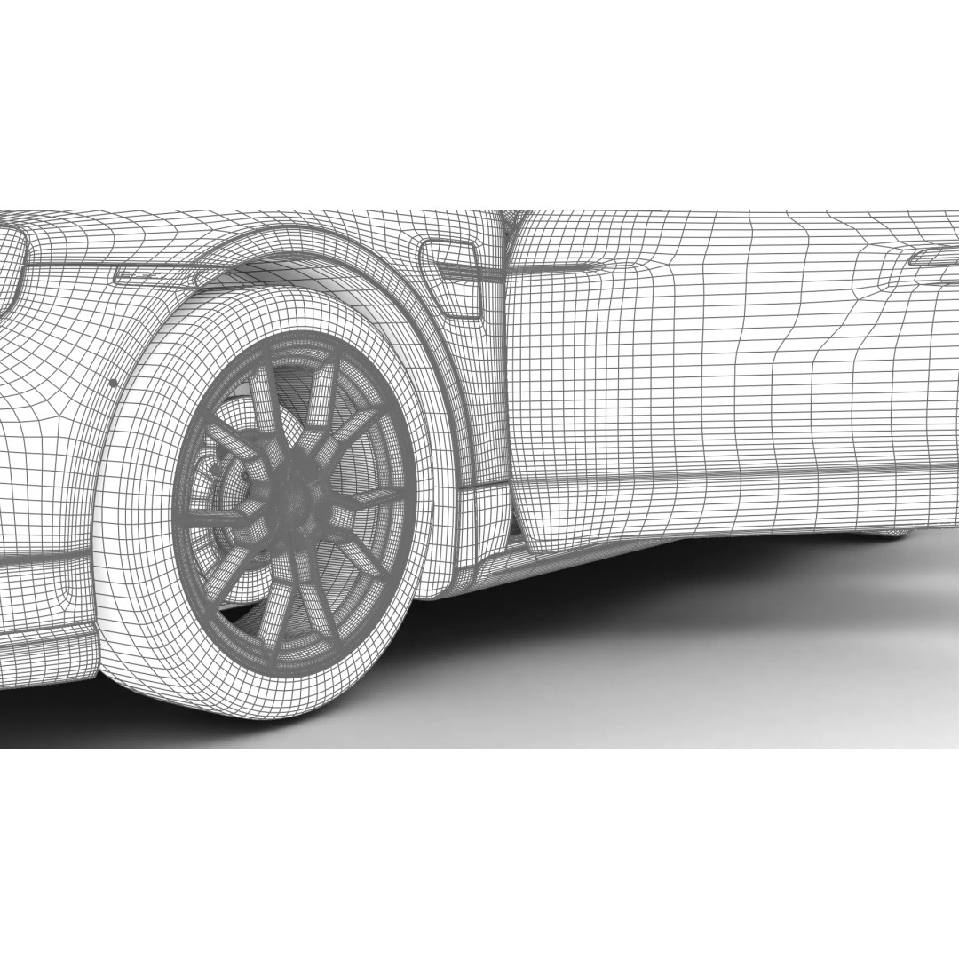 Porsche Taycan 4 2025 3D Model – High Poly Rigged Asset, FBX, Blender - View 39