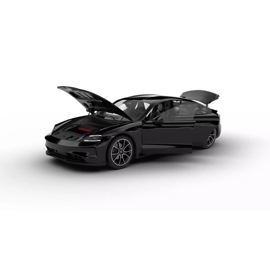 Porsche Taycan 4 2025 3D Model – High Poly Rigged Asset, FBX, Blender - View 4