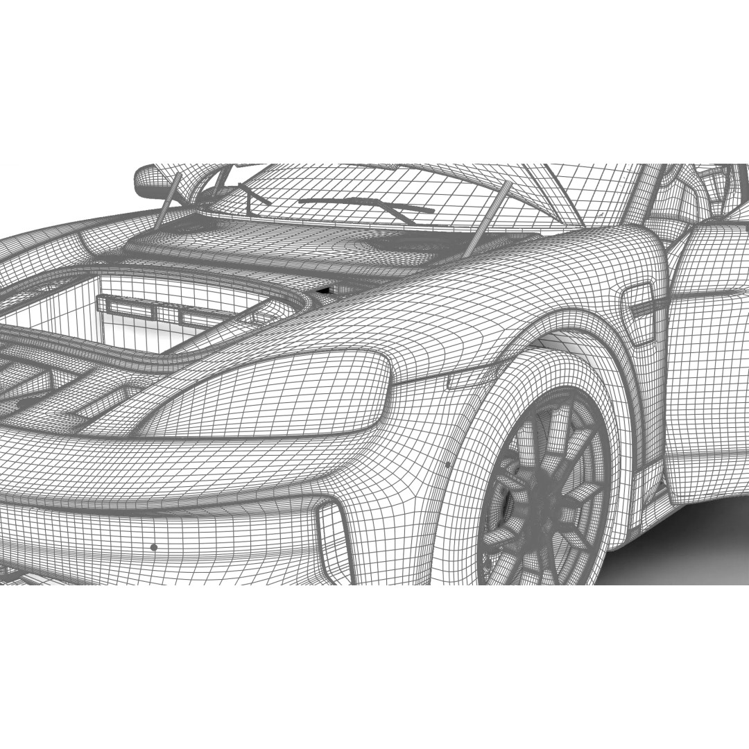 Porsche Taycan 4 2025 3D Model – High Poly Rigged Asset, FBX, Blender - View 44