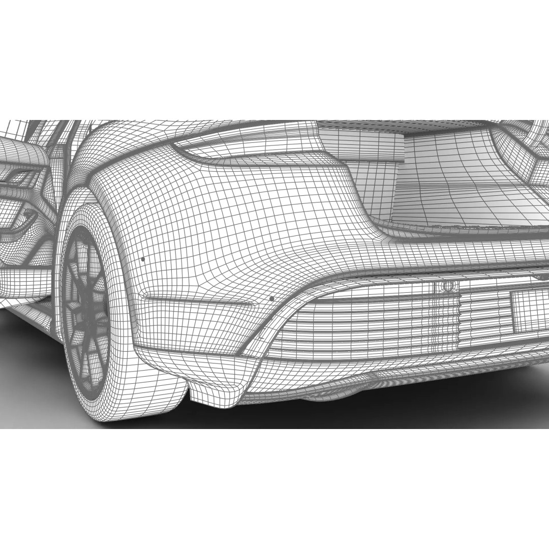 Porsche Taycan 4 2025 3D Model – High Poly Rigged Asset, FBX, Blender - View 45