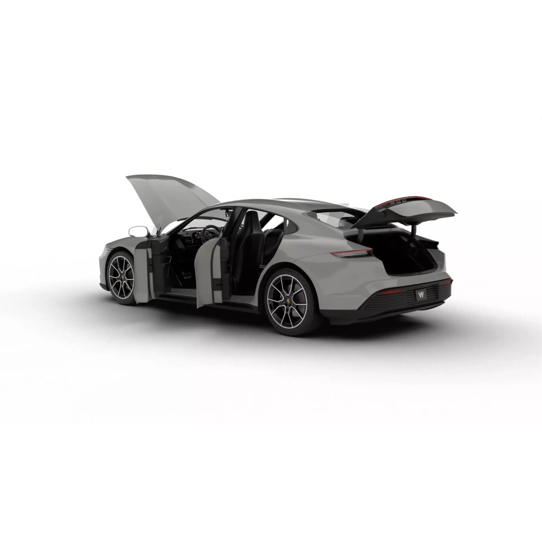Porsche Taycan 4 2025 3D Model – High Poly Rigged Asset, FBX, Blender - View 7