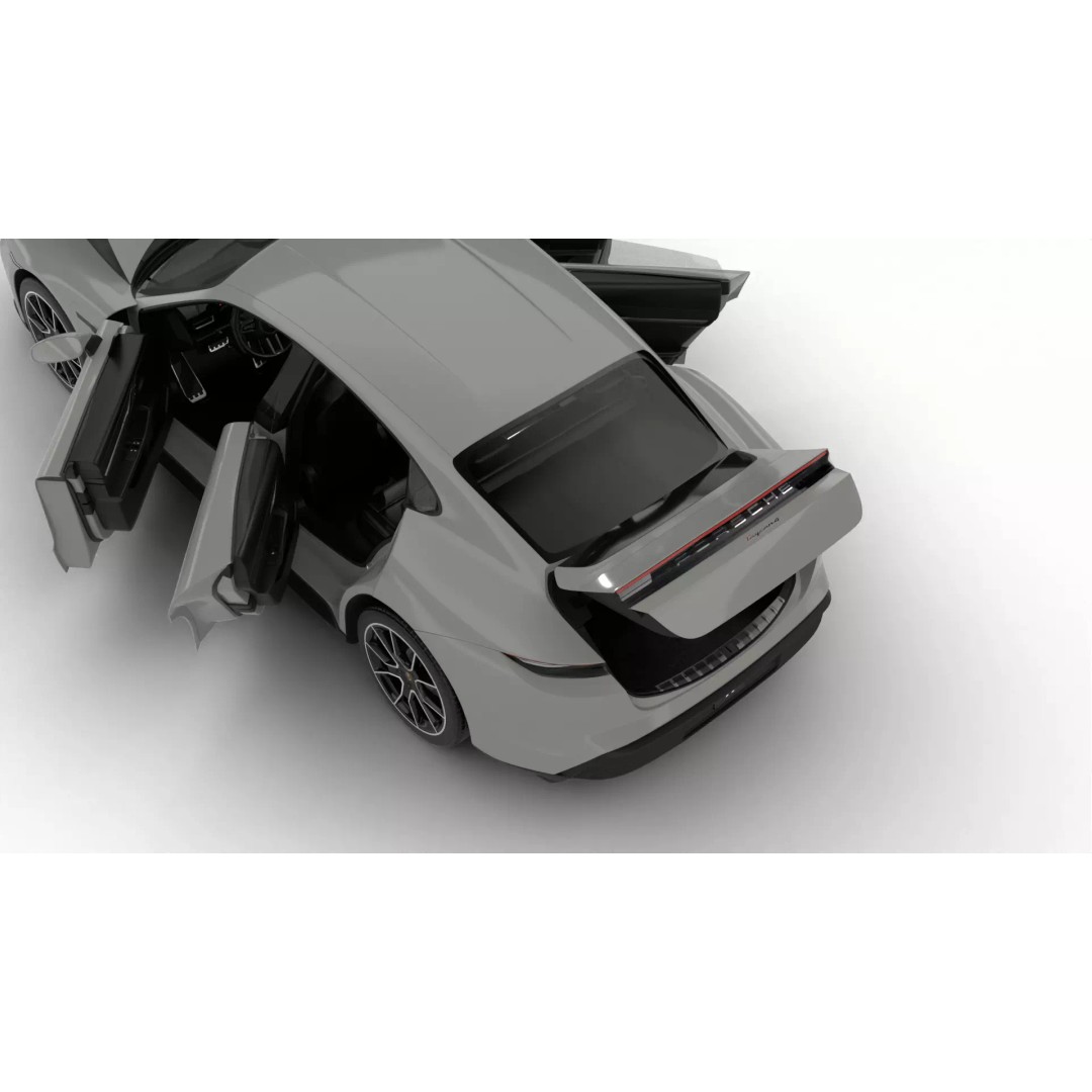 Porsche Taycan 4 2025 3D Model – High Poly Rigged Asset, FBX, Blender - View 9